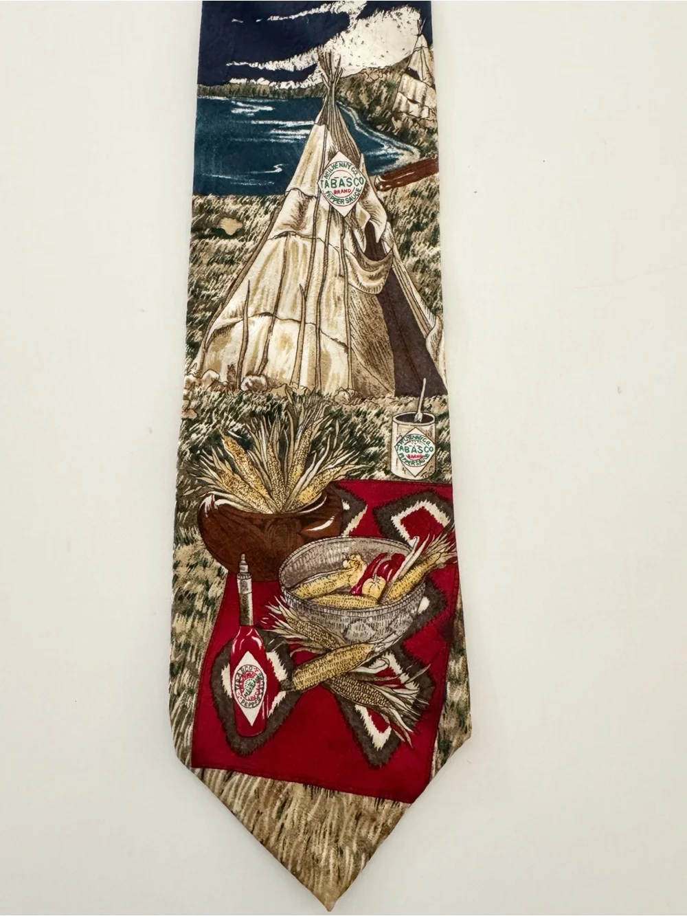 Vintage 90s Tabasco Silk Tie